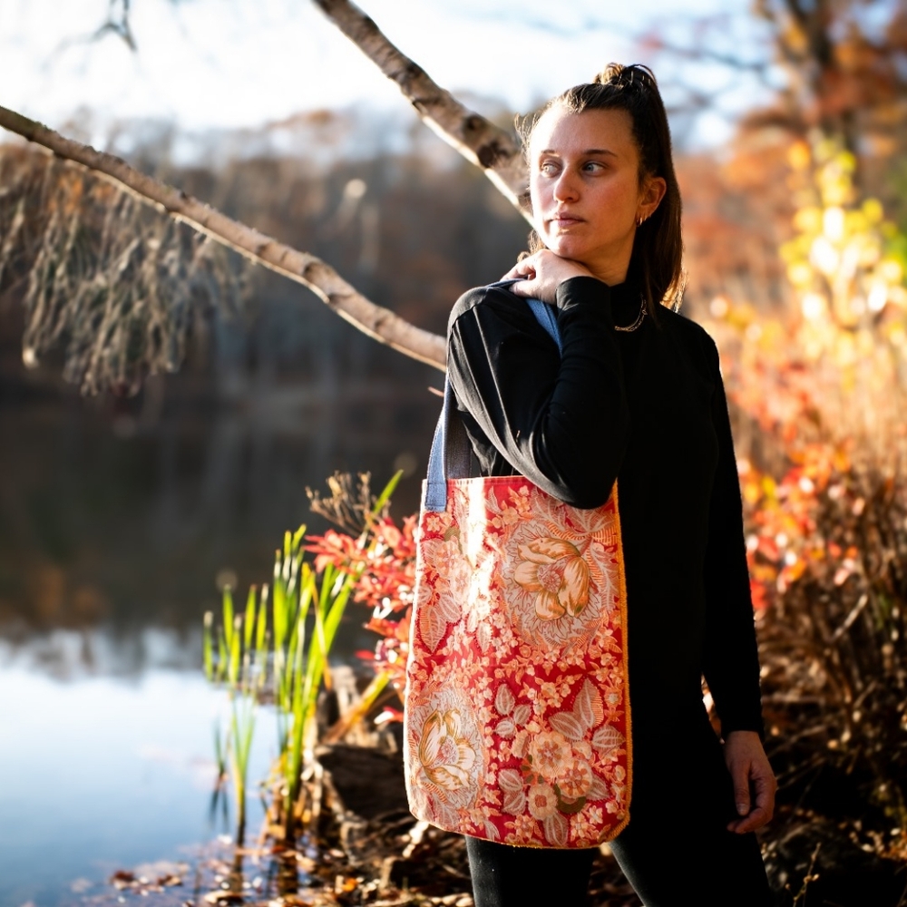 Handmade recycled tote